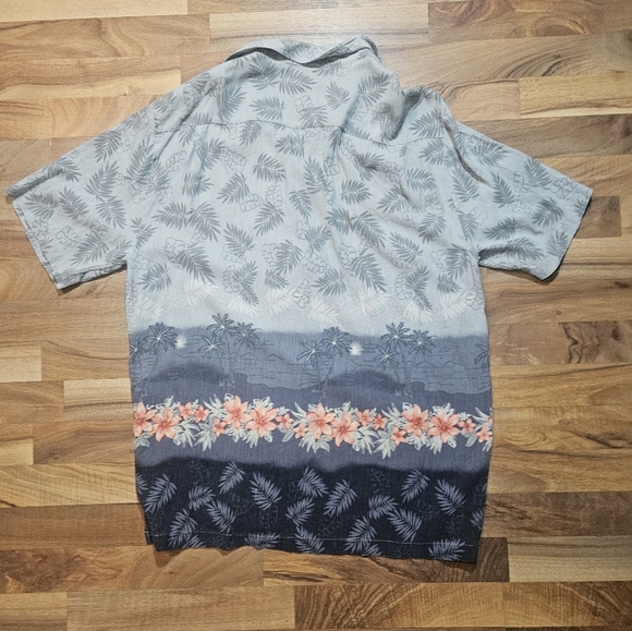 Havana Jacks Cafe Shirt green Floral silk Hawaiian short sleeve men's XXL - Picture 10 of 10